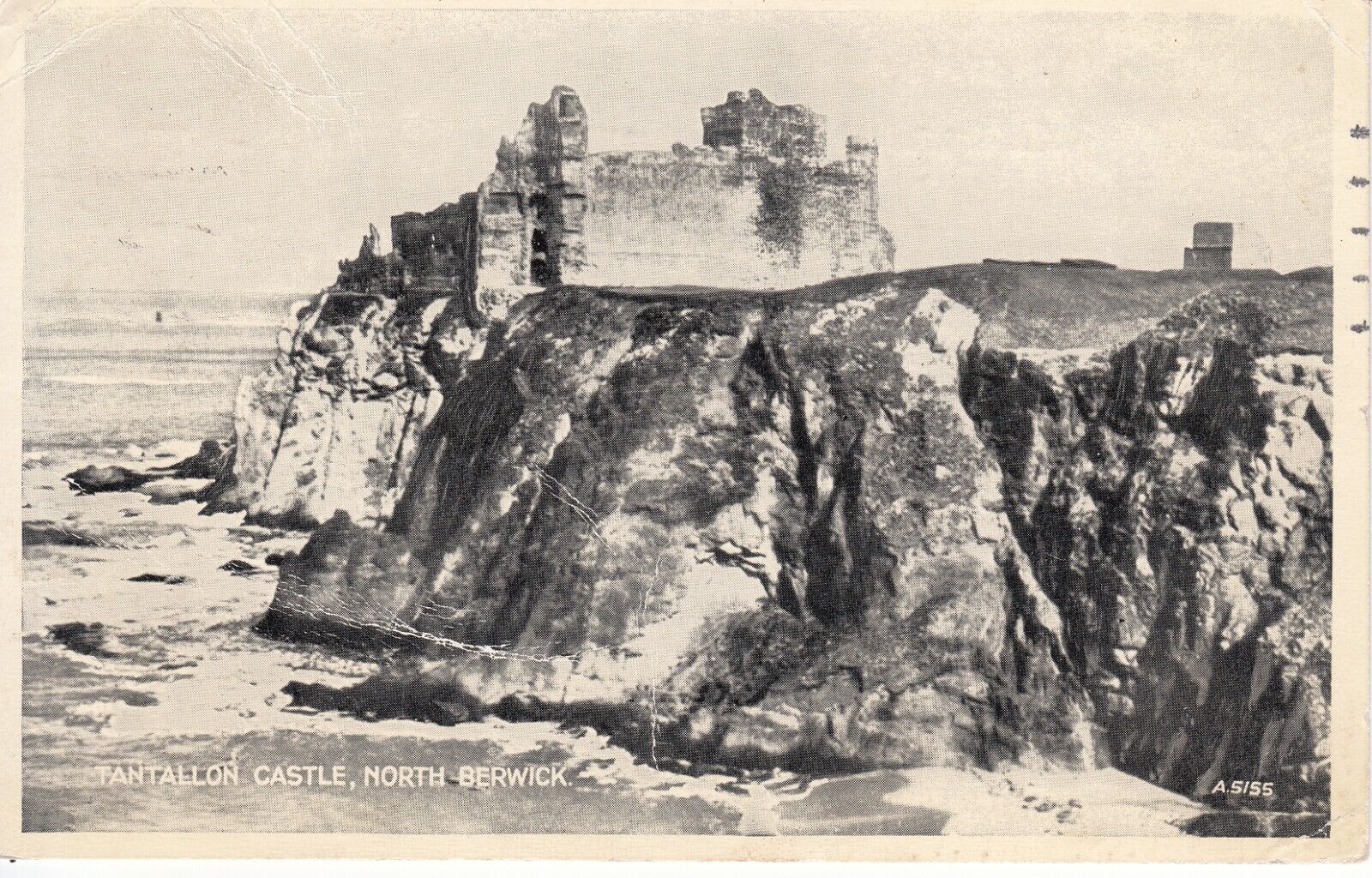 House Clearance - P'card Tantallon Castle, North Berwick (Valentine No. A5155, 1937). Posted 1955