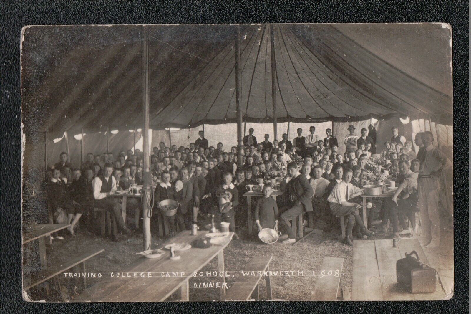 House Clearance - Training College Camp School Dinner Warkworth 1908 Service ~ LOVELY IMAGE