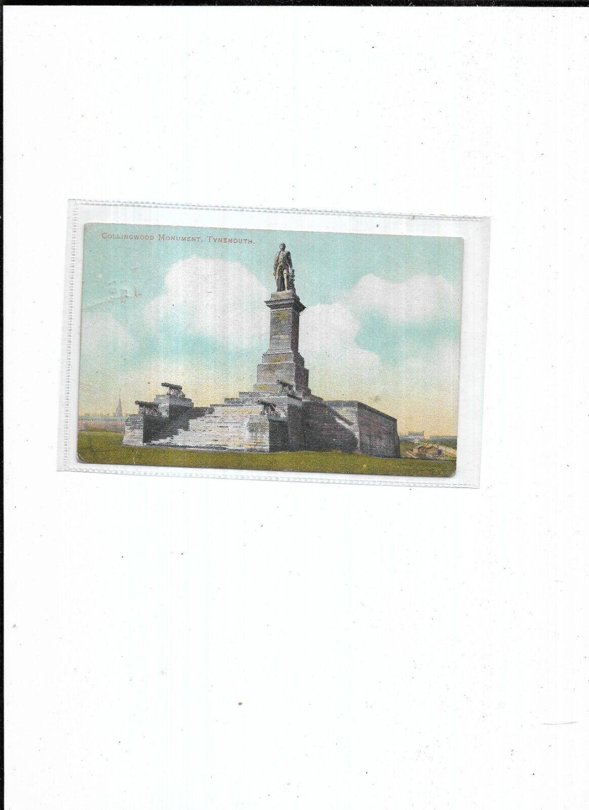 House Clearance - Northumberlan Service 1499 "Collingwood Monument, Tynemouth" Postmarked 1907
