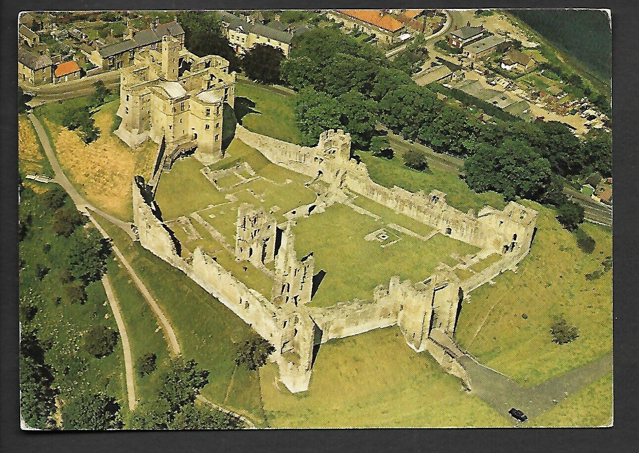 House Clearance - BIRDS EYE VIEW OF WARKWORTH CASTLE, NORTHUMBERLAND.