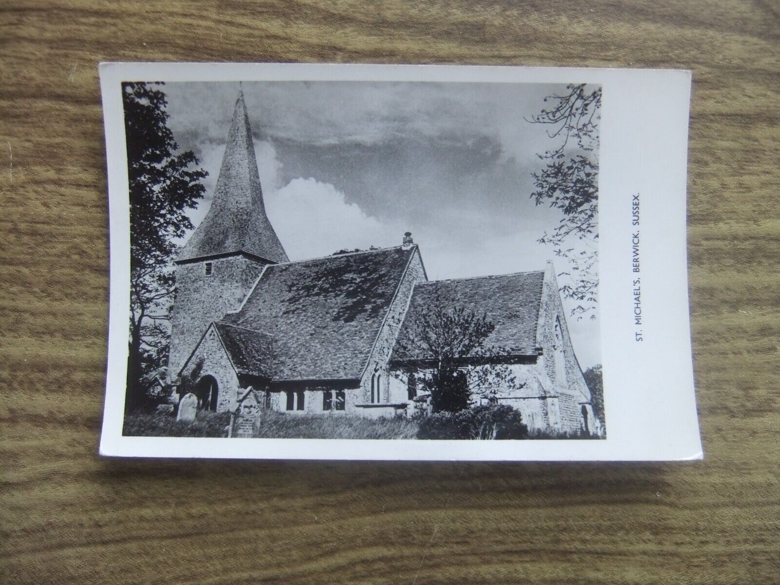 House Clearance - VINTAGE REAL PHOTO POST CARD ST MICHAEL'S CHURCH BERWICK SUSSEX