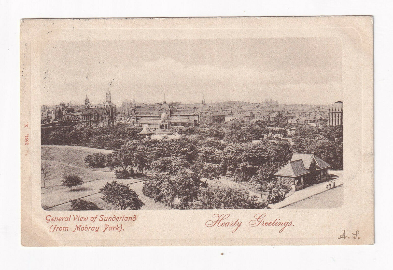 House Clearance - Printed Service General View Of Sunderland From Mobray Park