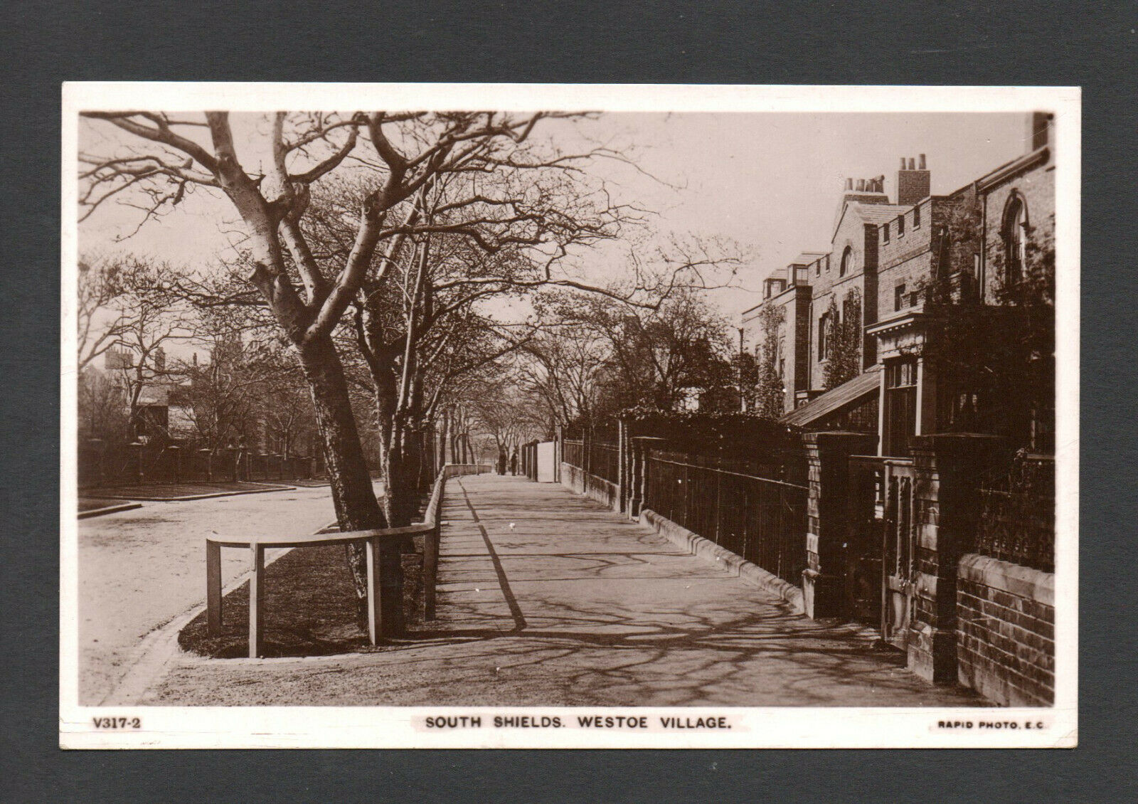 House Clearance - SOUTH SHIELDS WESTOE VILLAGE REAL PHOTO POSTCARD BY RAPID POSTED 1907
