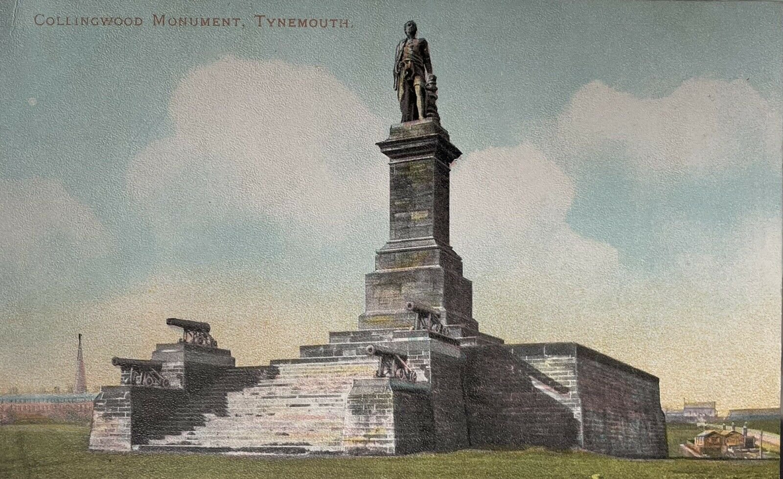 House Clearance - Tynemouth. Collingwood Monument c1920. Nice Colour Image , clean & Unfranked
