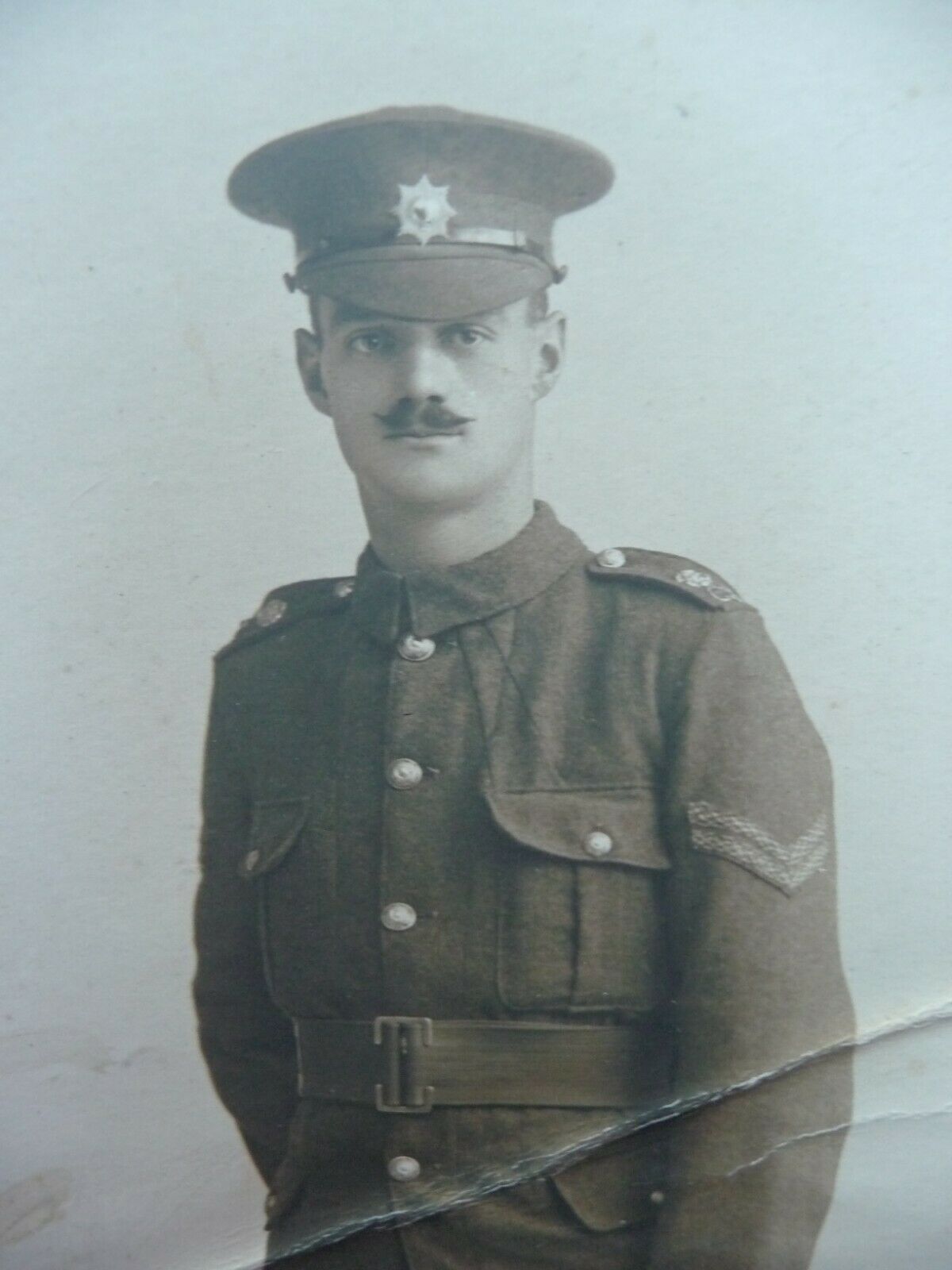 House Clearance - COLDSTREAM GUARDS CORPORAL WW1 REAL PHOTO POSTCARD SUNDERLAND PHOTOGRAPHER.