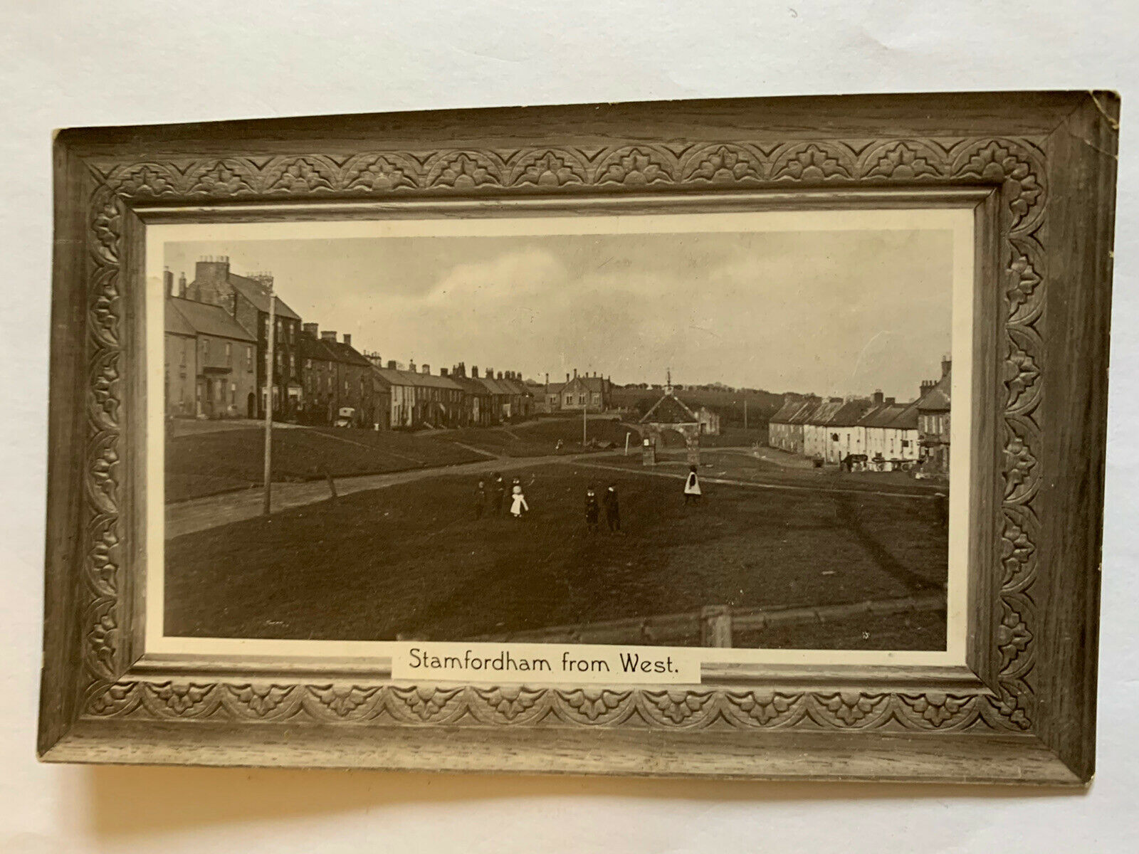 House Clearance - Real Photo Service RPPC STAMFORDHAM VILLAGE LOOKING WEST - NORTHUMBERLAND 1912
