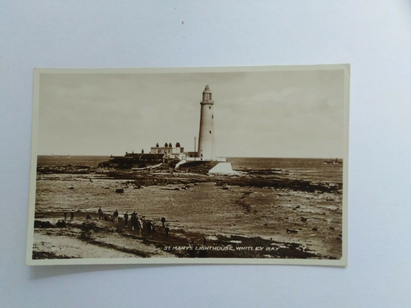 House Clearance - NORTHUMBERLAND POSTCARD ST MARY'S LIGHTHOUSE WHITLEY BAY.