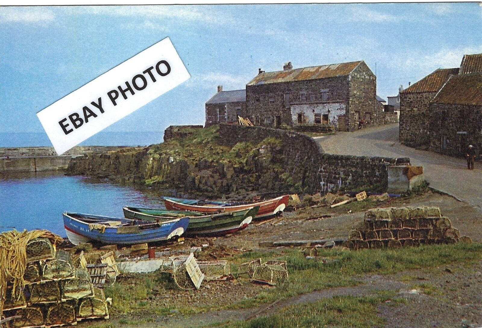 House Clearance - CRASTER HARBOUR NORTHUMBERLAND POSTCARD c1965