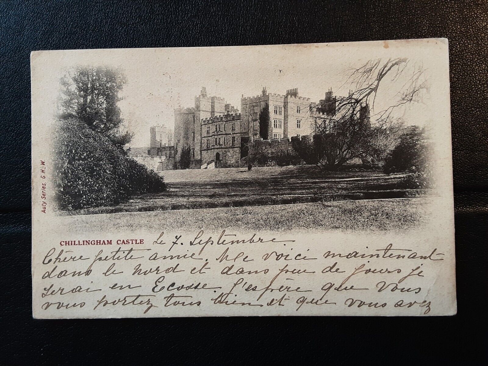 House Clearance - Old Auty series service of Chillingham Castle, Northumberland posted 1903