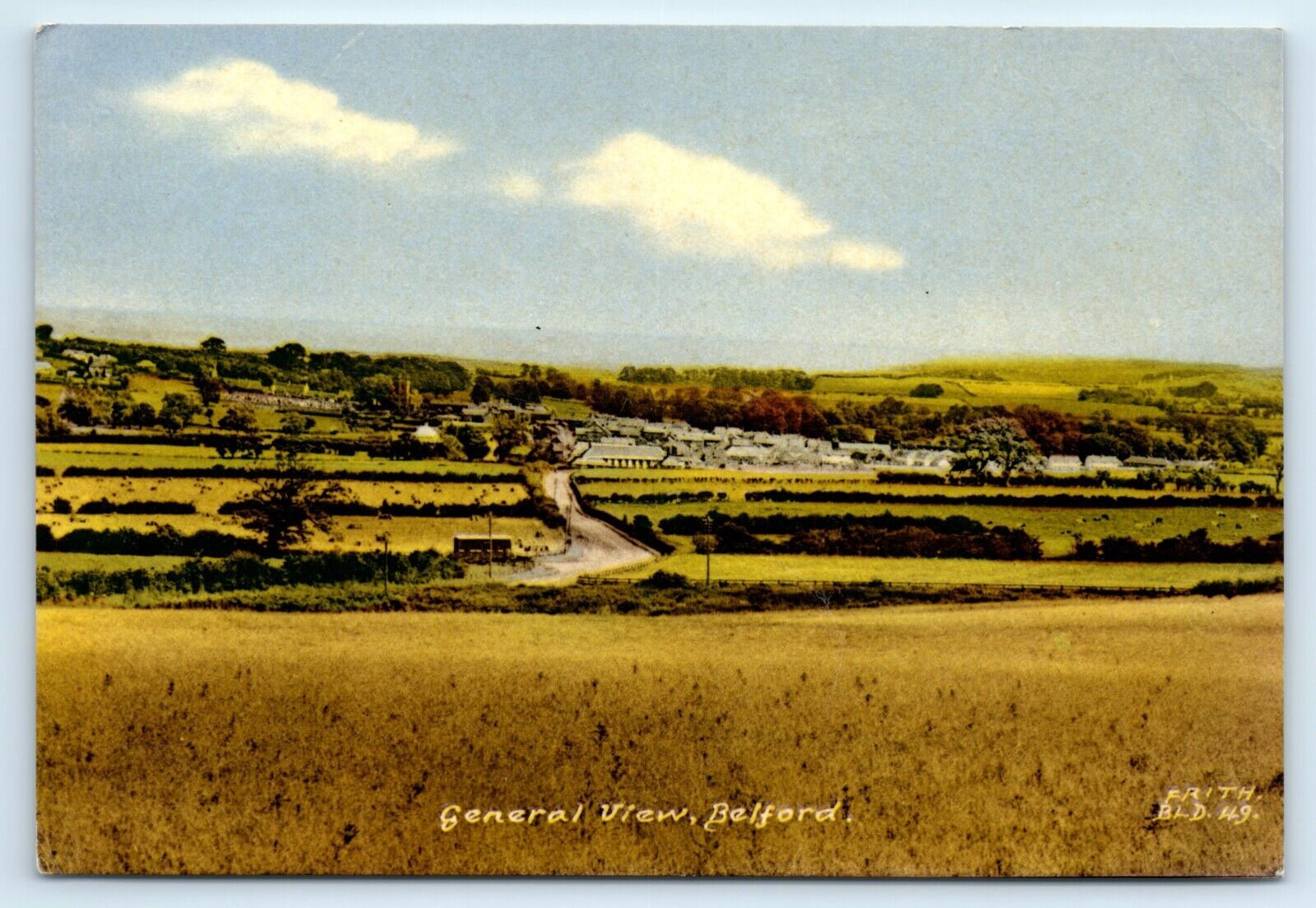 House Clearance - POSTCARD BELFORD GENERAL VIEW - NORTHUMBERLAND - 1970