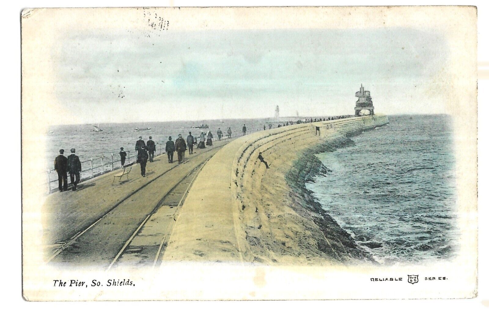 House Clearance - Durham. The Pier, South Shields. Posted at South Shields in 1905.