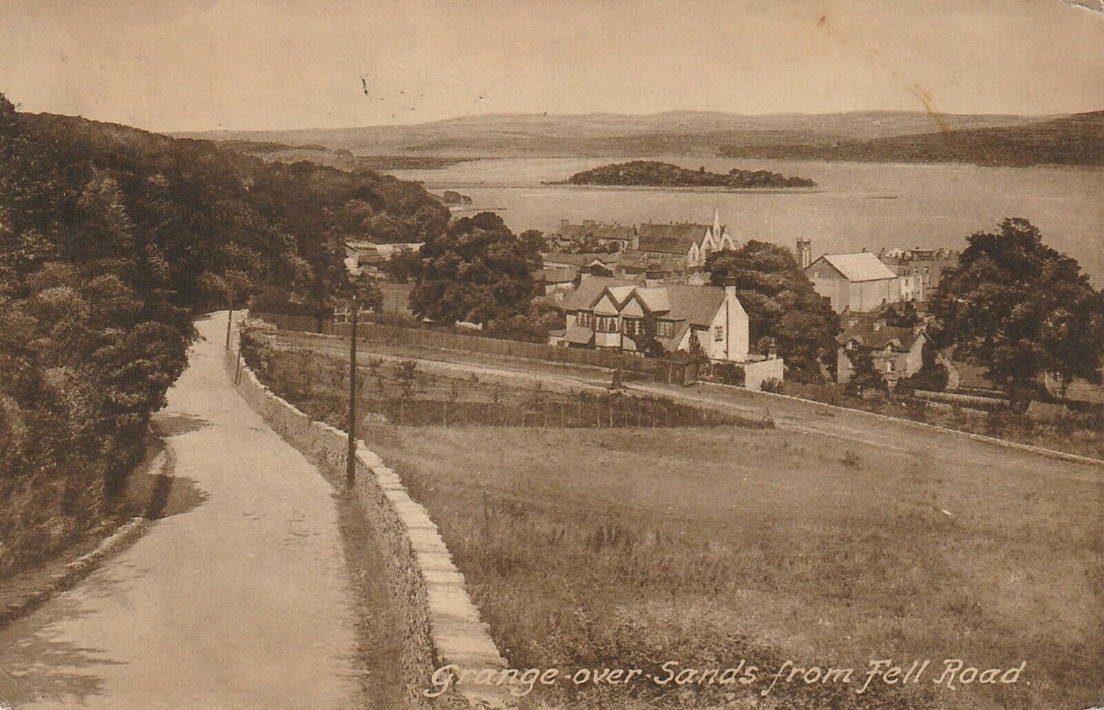 House Clearance - POSTCARD - Grange Over Sands, From Fell Road.    F46