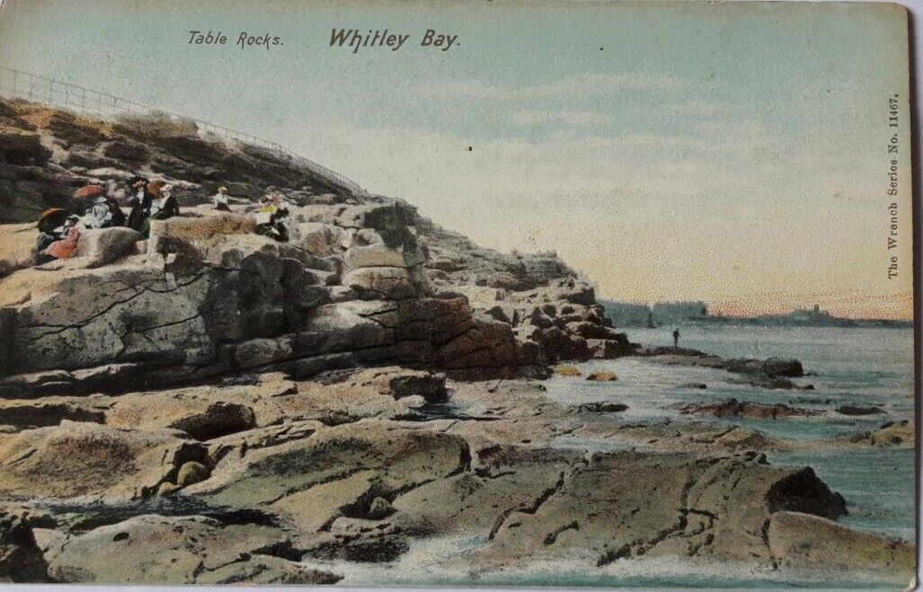House Clearance - 1 OLD POSTCARD OF TABLE ROCKS , WHITLEY BAY ,  postally unused