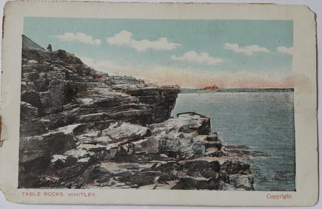 House Clearance - 1 OLD POSTCARD OF TABLE ROCKS ,WHITLEY BAY ,  postally unused