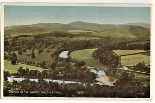 House Clearance - Vintage service -Meeting of the Waters, Tweed & Ettrick - unposted