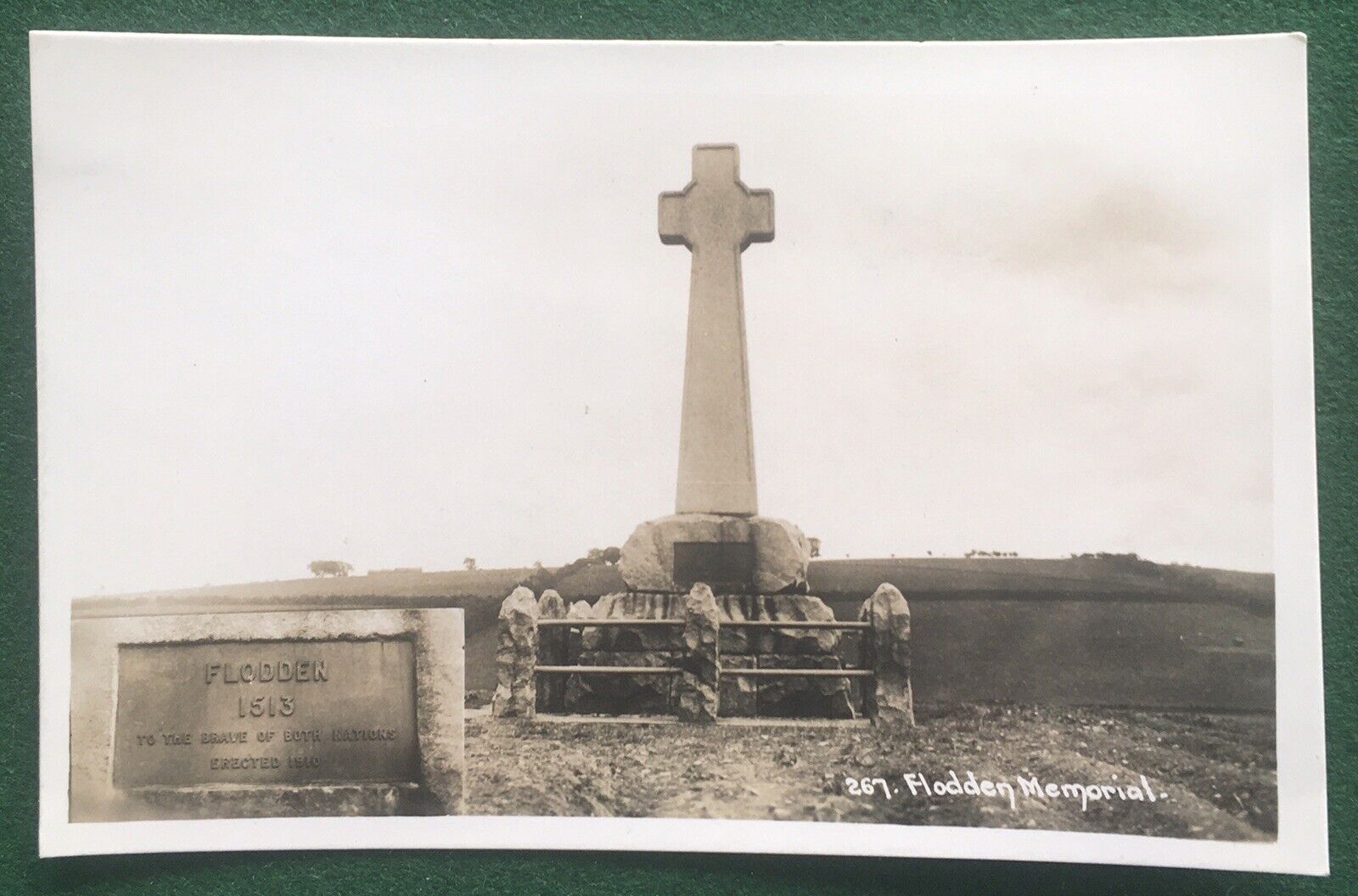 House Clearance - Floddem Memorial. Northumberland. A real early sepia photo-card  267. Unfranked.
