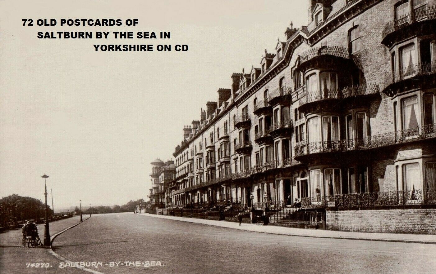 House Clearance - 72 OLD VINTAGE POSTCARDS OF SALTBURN BY THE SEA IN YORKSHIRE ON CD