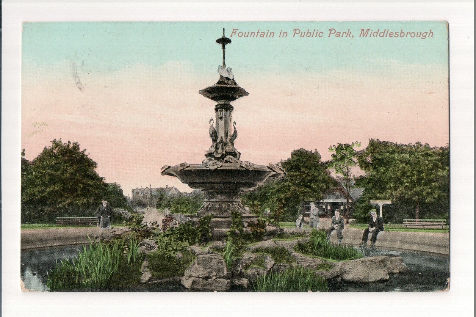 House Clearance - L@@K  Fountain in Public Park Middlesbrough 1911 Service  L@@K