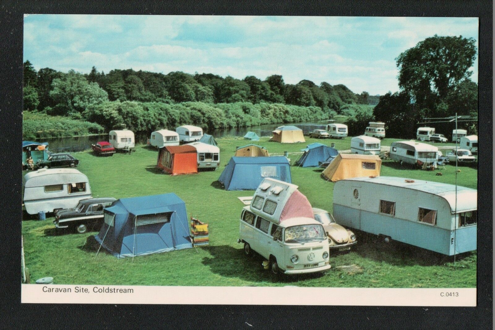 House Clearance - Caravan Site Coldstream Tents Camping VW CAMPER VAN 1970's ? Service SUPER