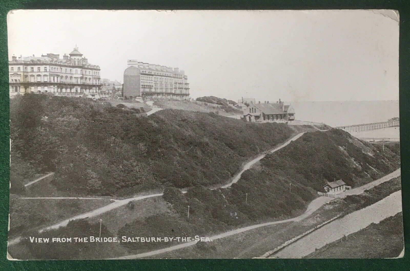House Clearance - Saltburn-by-the Sea. Real Photo Card Franked C1910. Nice view of the bridge