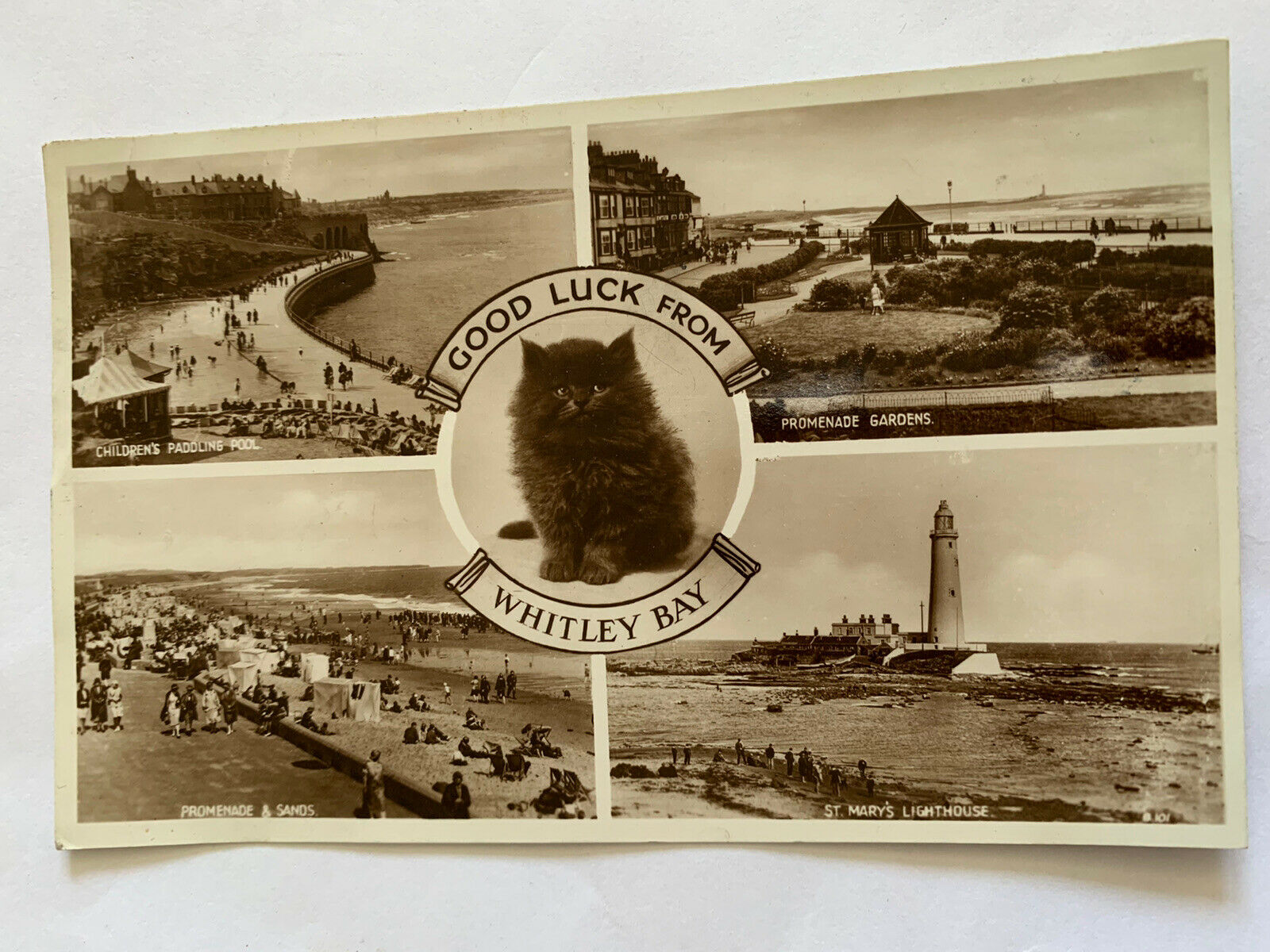 House Clearance - Vintage Service WHITLEY BAY Multiview - PROMENADE GARDENS LIGHTHOUSE SANDS CAT