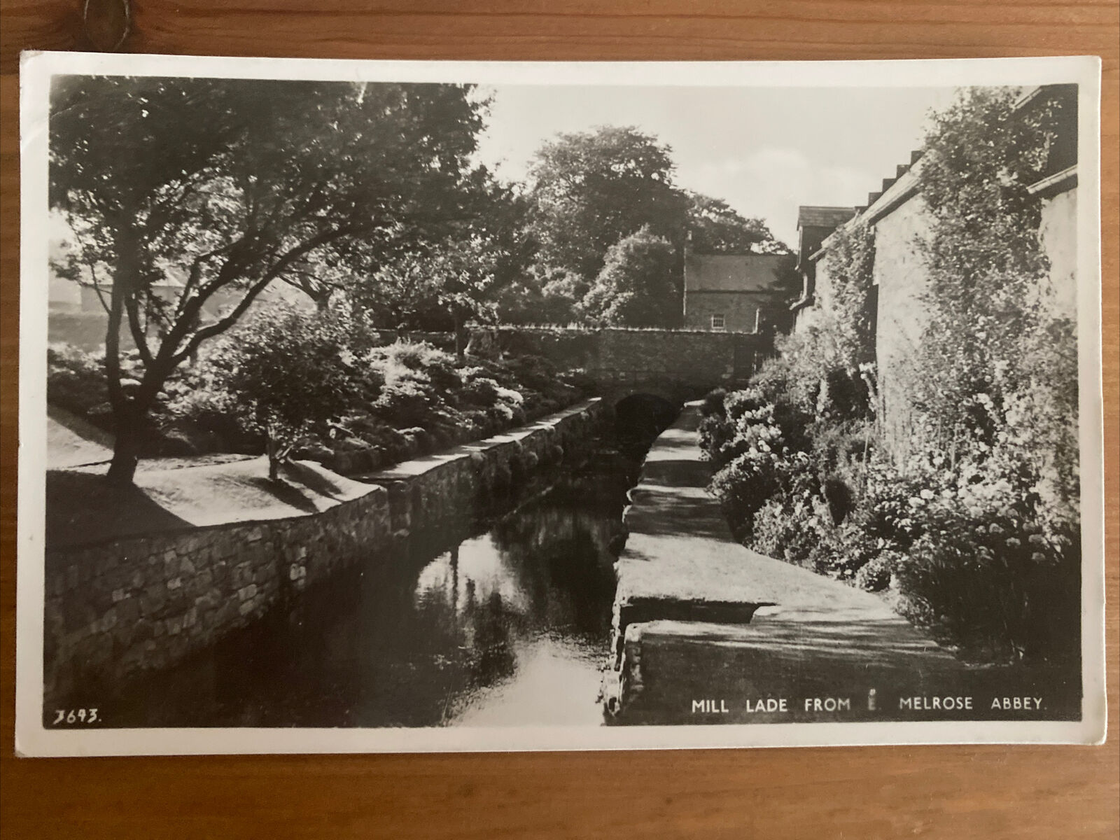 House Clearance - Mill Lade from E. Melrose Abbey. Lilywhite. 1957 RP Edwards Selkirk