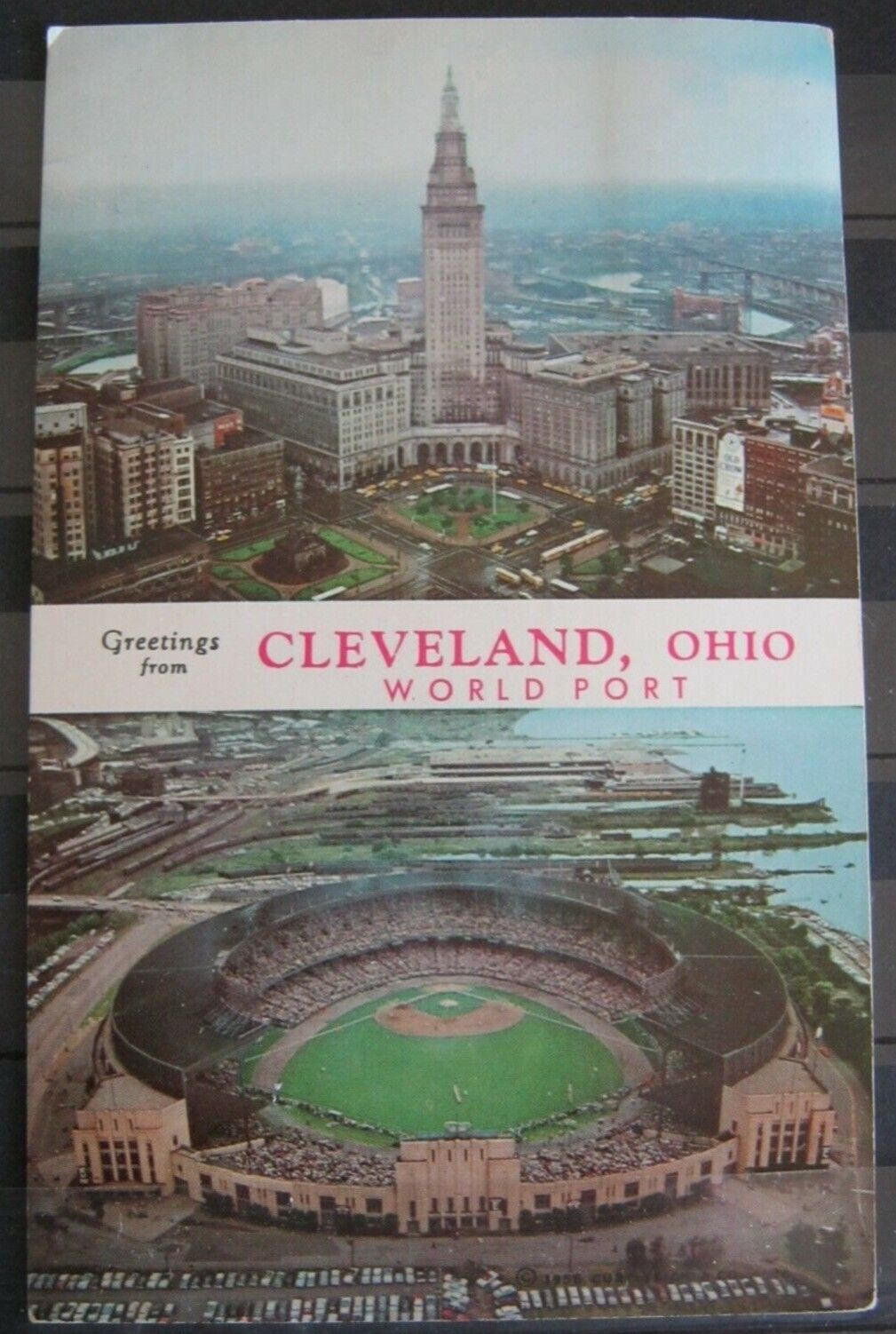 House Clearance - USA Cleveland Ohio World Port Aerial View English to Freiburg Mi Nr 1036 Air Mail