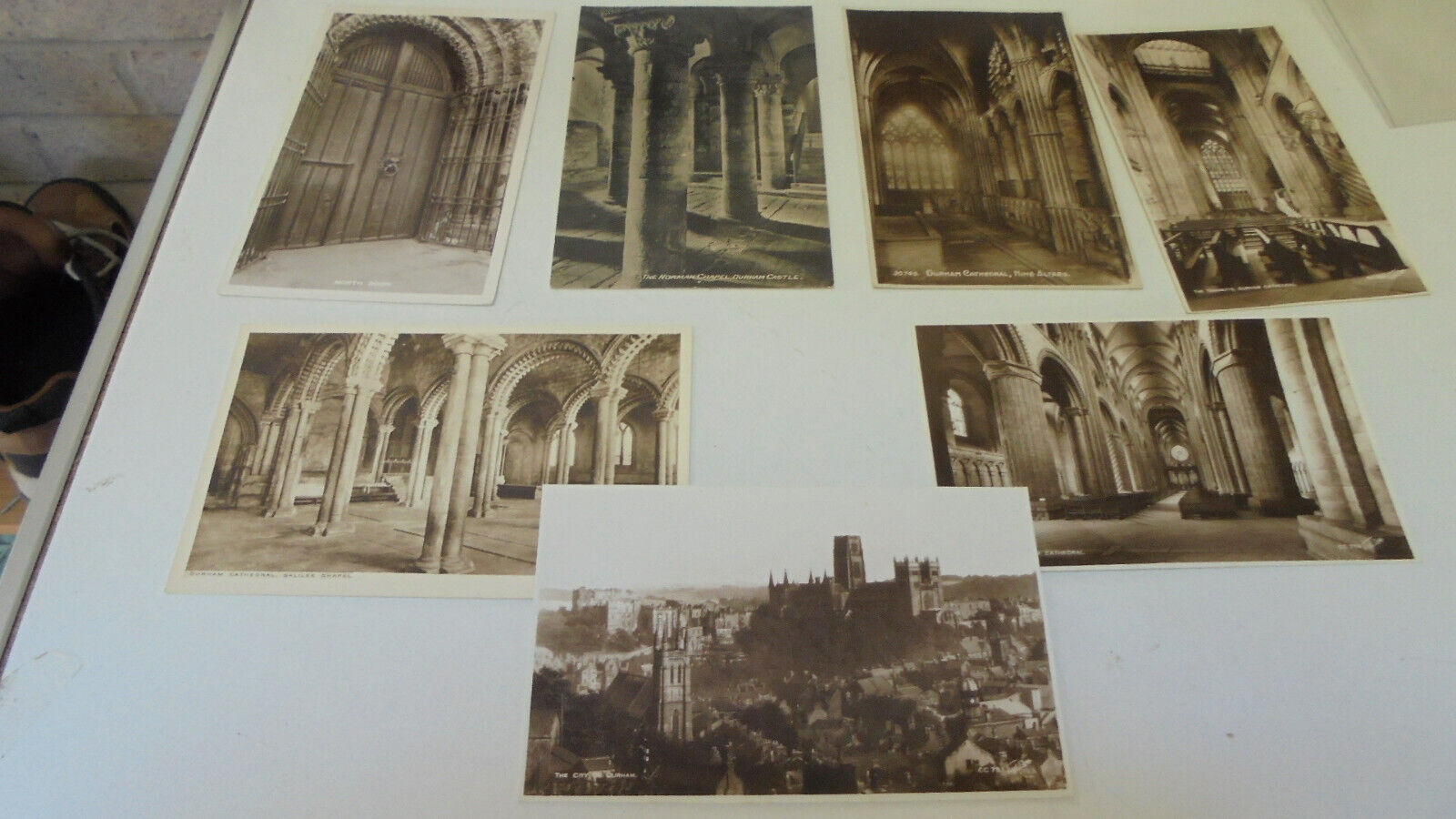 House Clearance - 7 VINTAGE POSTCARDS OF DURHAM CATHEDRAL,ALL UNPOSTED