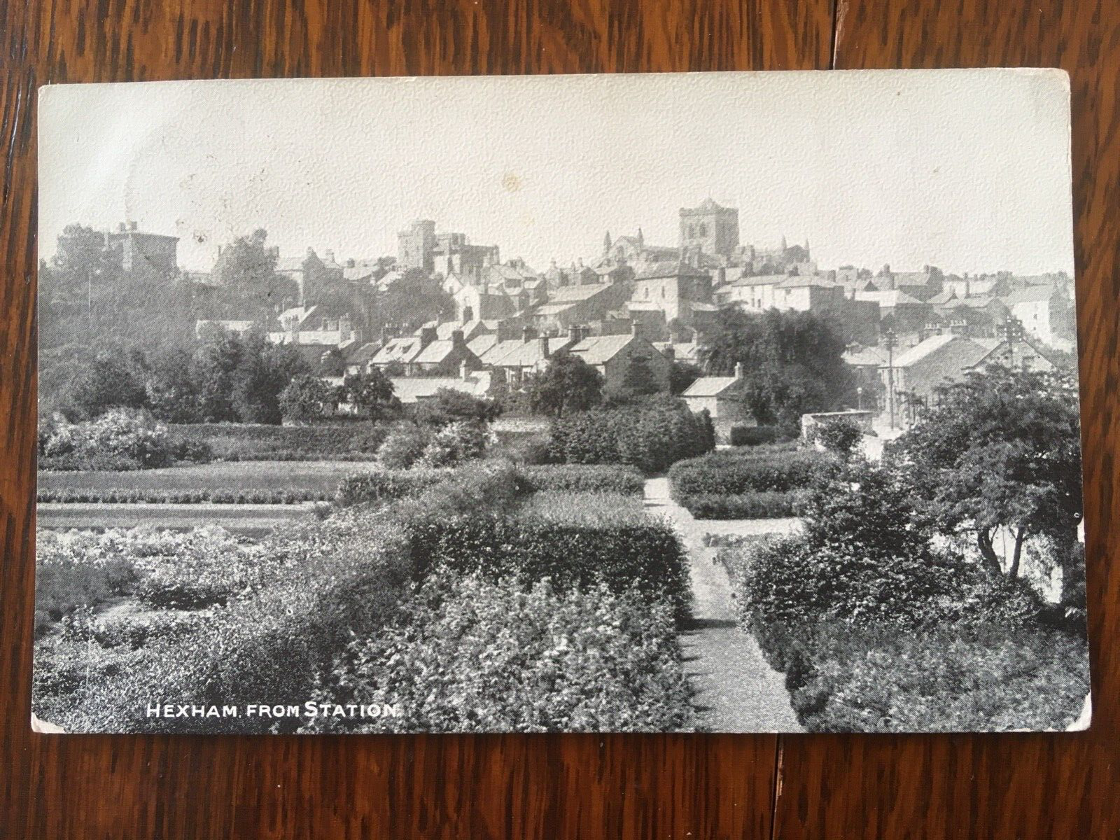 House Clearance - HEXHAM FROM STATION Antique 1906 LISLE'S Photograph Service