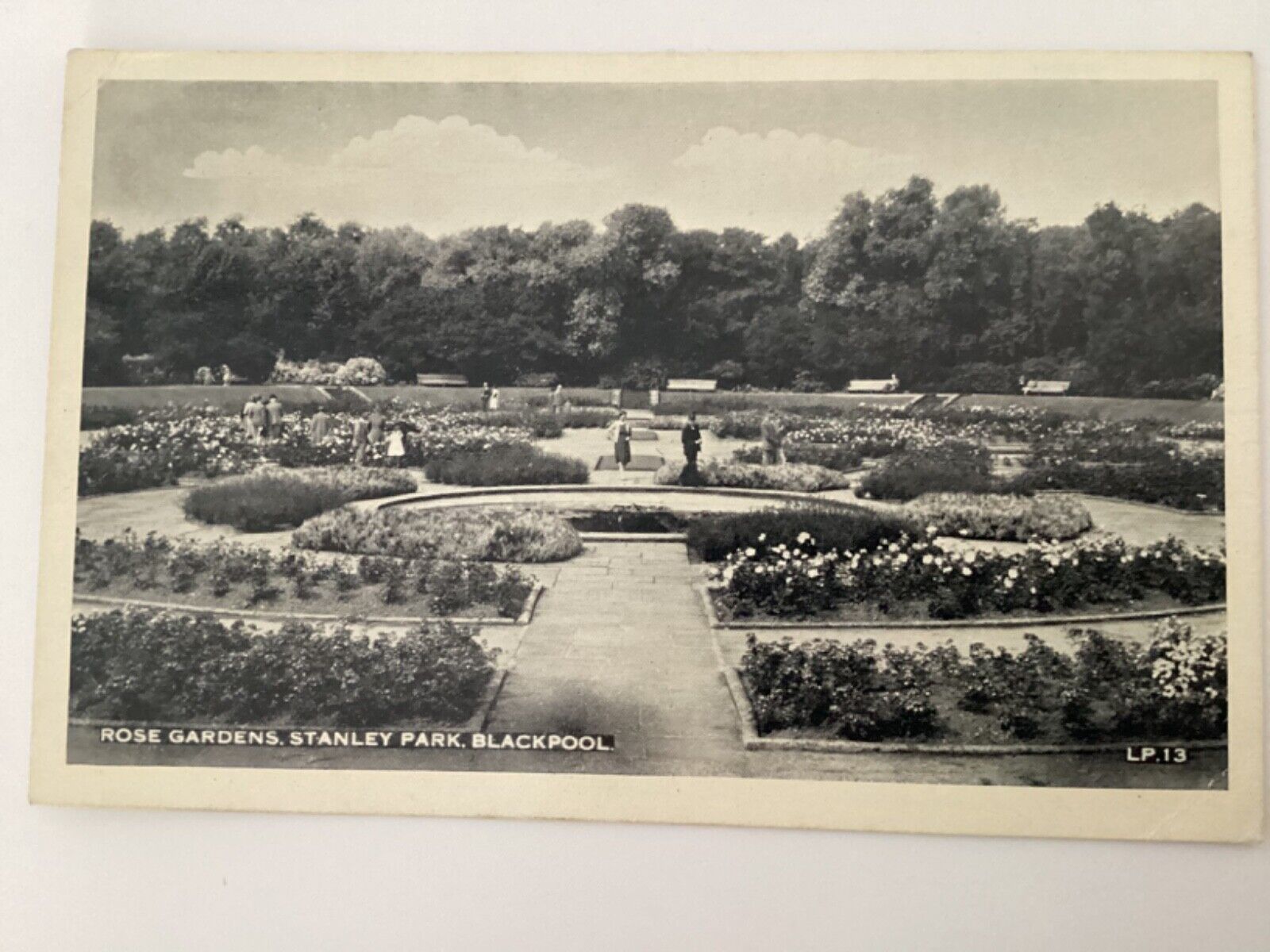 House Clearance - vintage postally unused Blackpool service - Rose Garden, Stanley Park. LP.13
