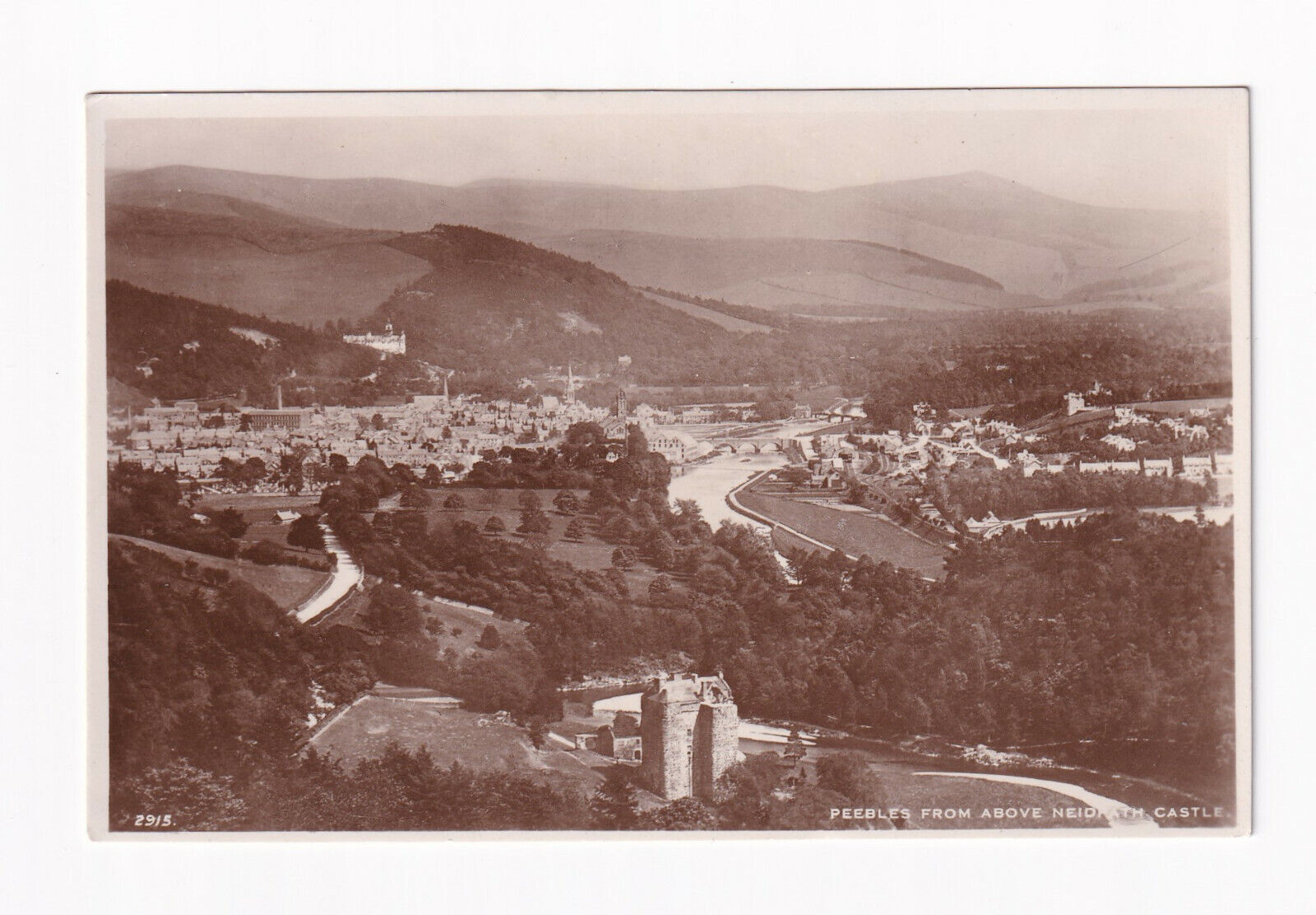 House Clearance - Real Photo Service, Peebles From above Neidpath Castle. Scotland