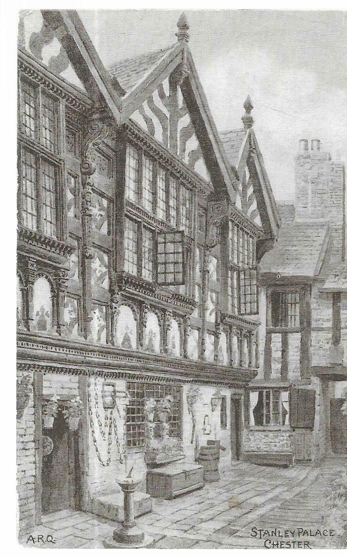 House Clearance - AR Quinton Stanley Palace Chester Old Service B&W Black