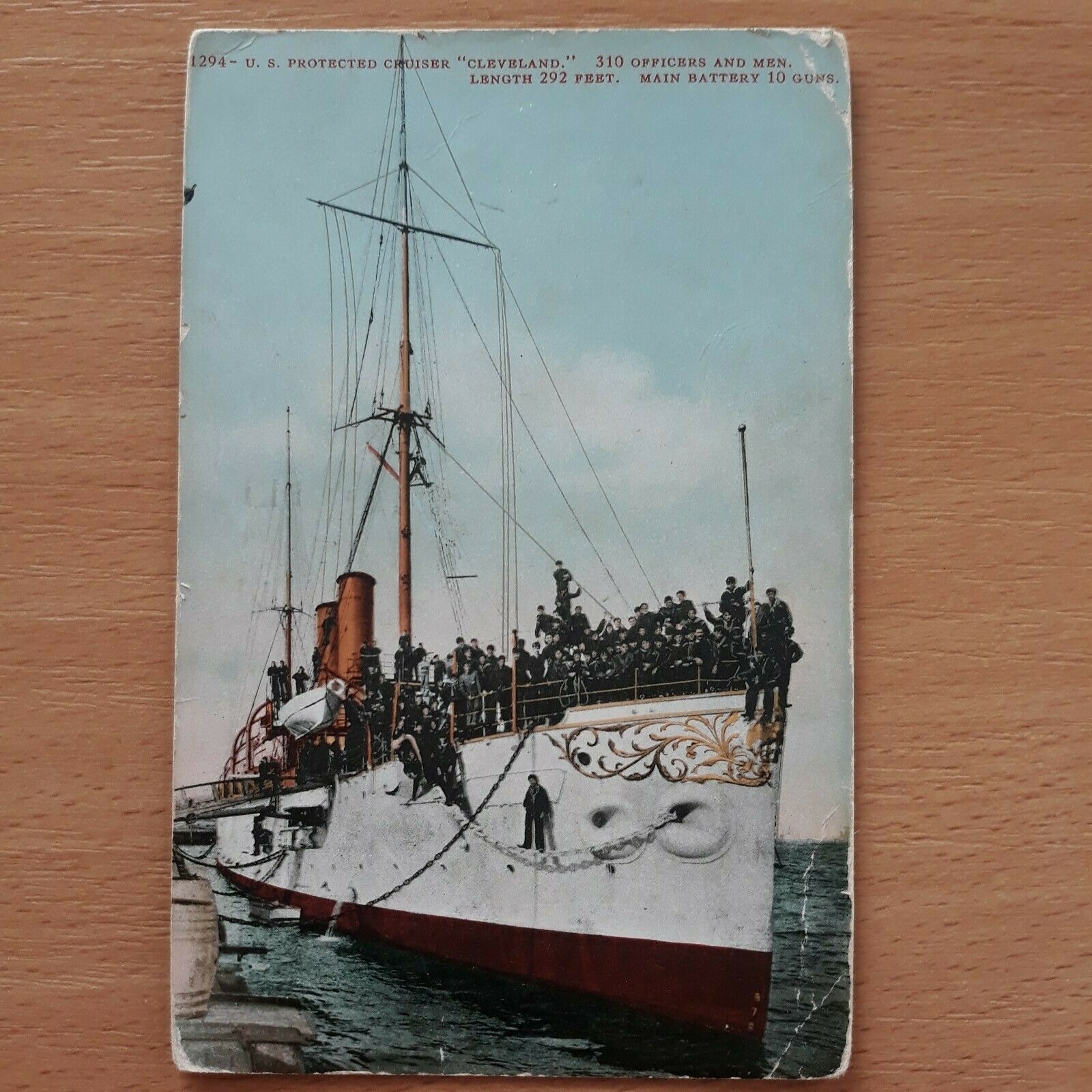 House Clearance - Service U.S. Protected Cruiser "Cleveland" Old 1913 Service
