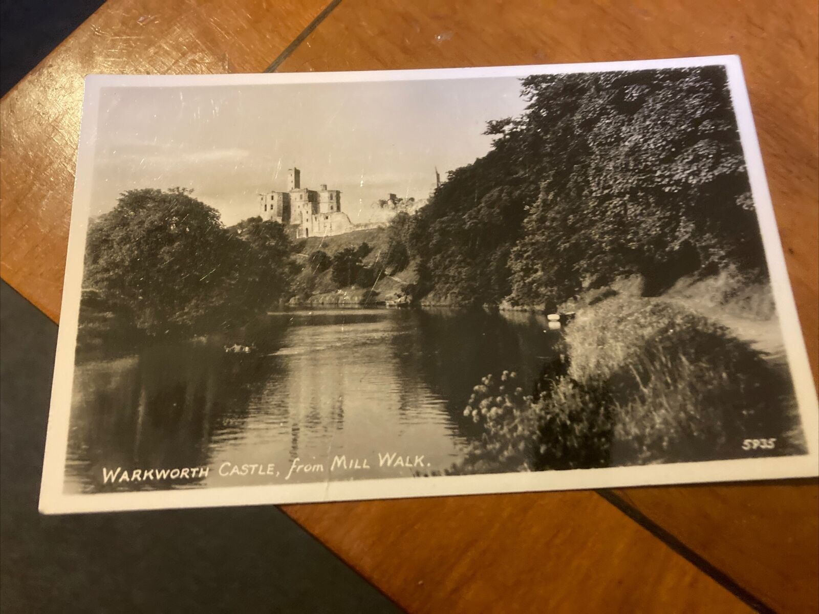 House Clearance - Collectable, Vintage Service Of Warkworth Castle From Mile Walk - Black/white