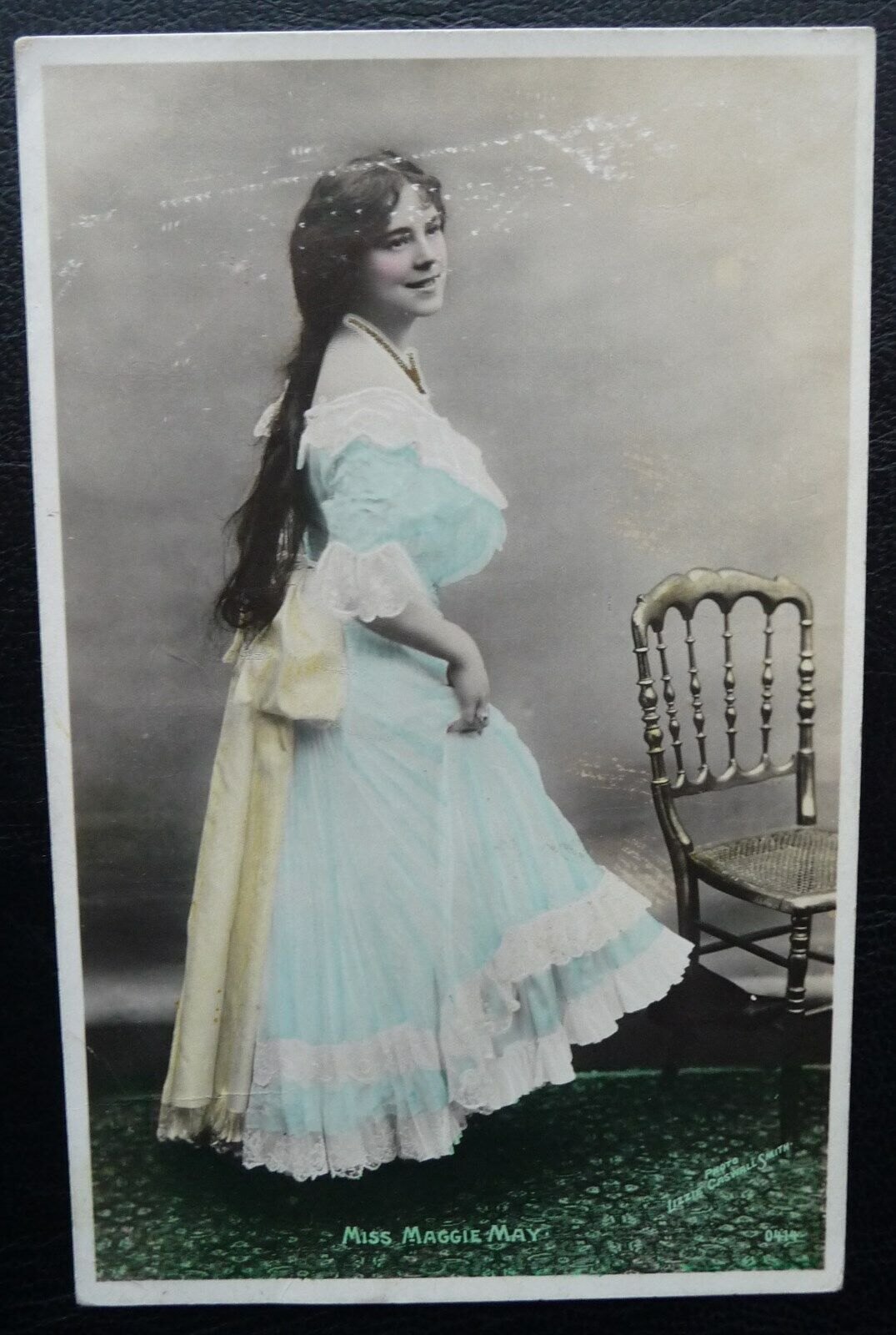 House Clearance - EDWARDIAN ACTRESS MISS MAGGIE MAY POSTCARD POSTED DURHAM 190?