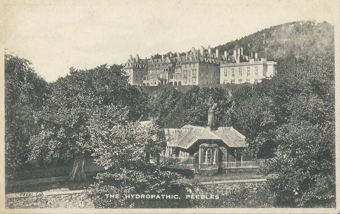 House Clearance - THE HYDROPATHIC, PEEBLES, SCOTLAND, UNUSED POSTCARD.