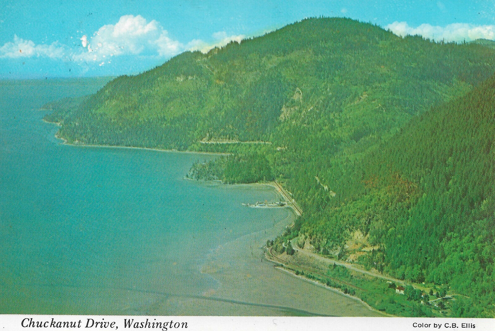 House Clearance - USA-Bellingham-Aerial view of the Chuckanut Drive on the Chuckanut Bay