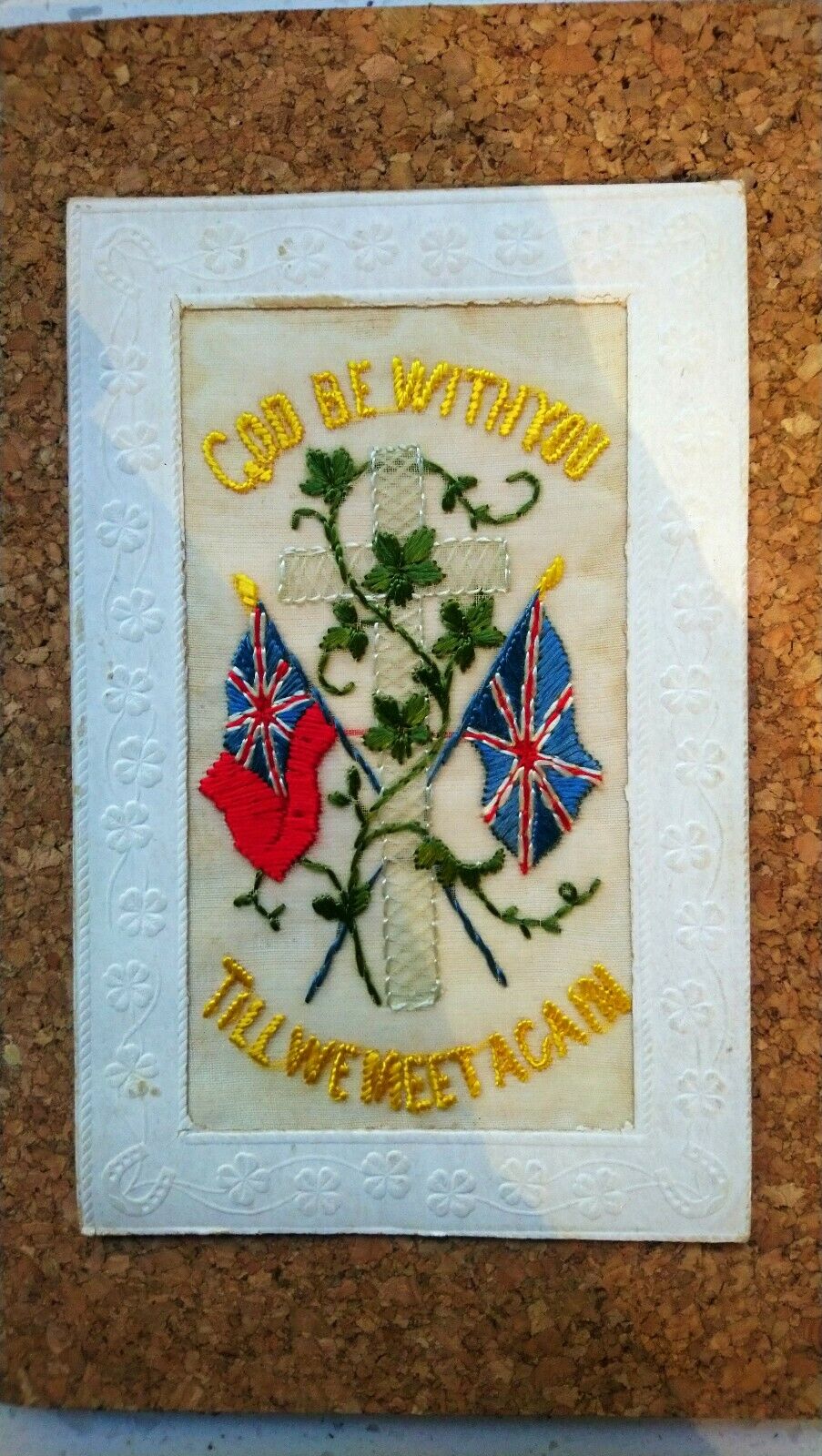House Clearance - Vintage WW1 Silk Embroidered Service.