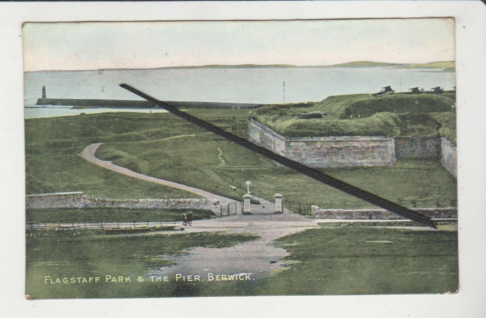 House Clearance - POSTCARD ; FLAGSTAFF PARK & THE PIER BRWICK -  TO BAYLES P/M KELSO 1907