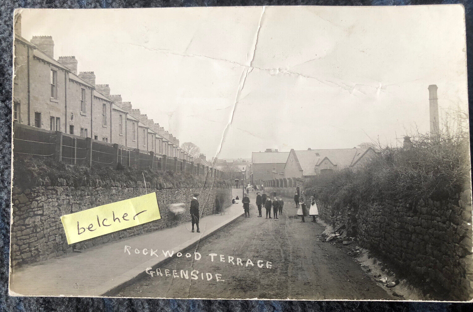 House Clearance - c1910 Greenside Rockwood Terrace Children Playing In Street Durham RP Service