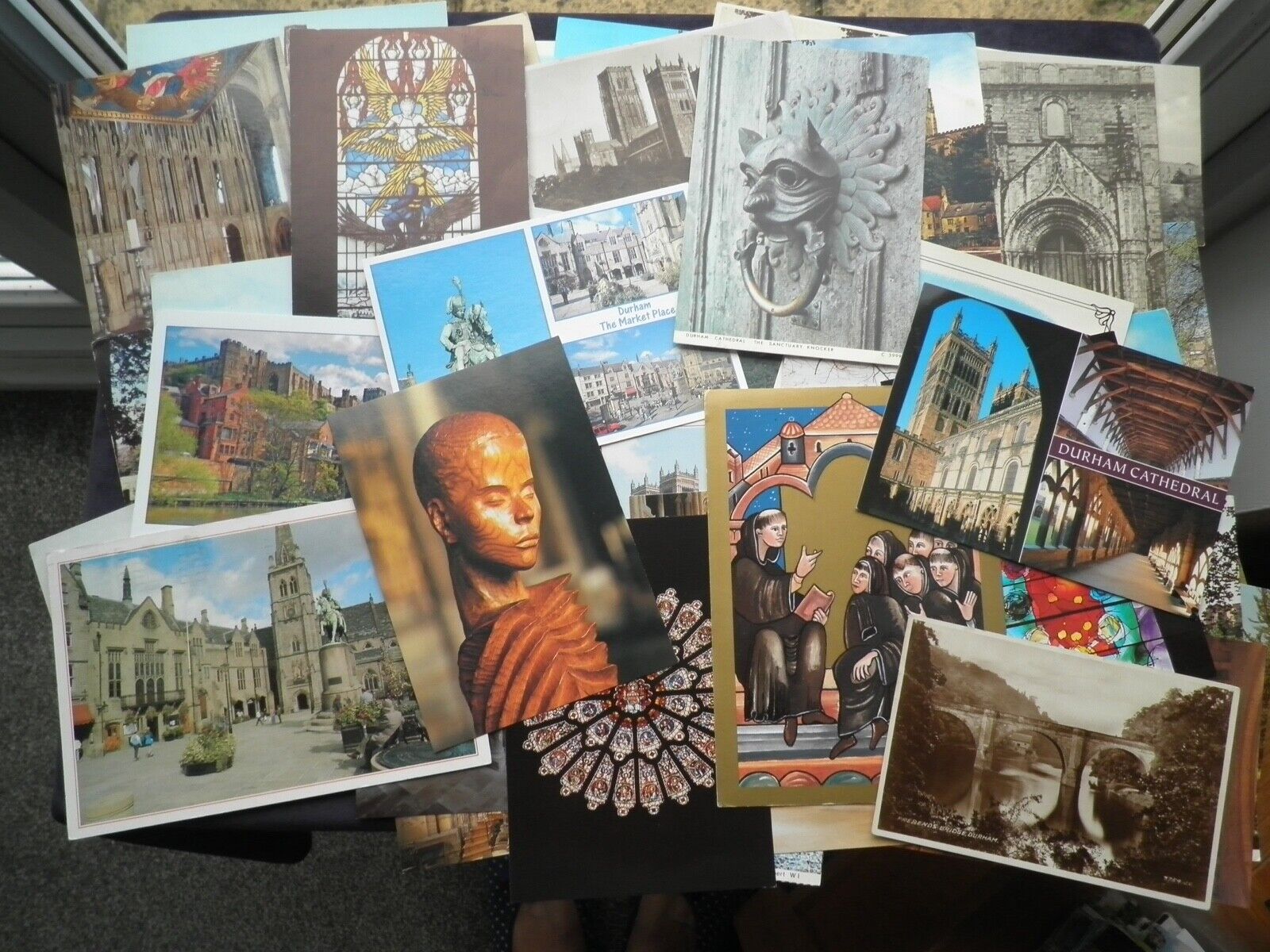 House Clearance - 50 POSTCARDS DURHAM, CATHEDRAL, CASTLE, PREBENDS BRIDGE, ROYAL AIR FORCE WINDOW