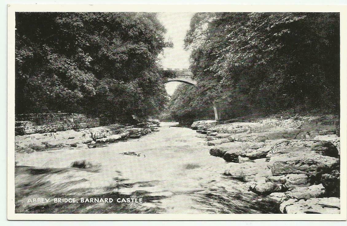 House Clearance - B & W RPPC of the Abbey Bridge, Barnard Castle, Teesdale, County Durham