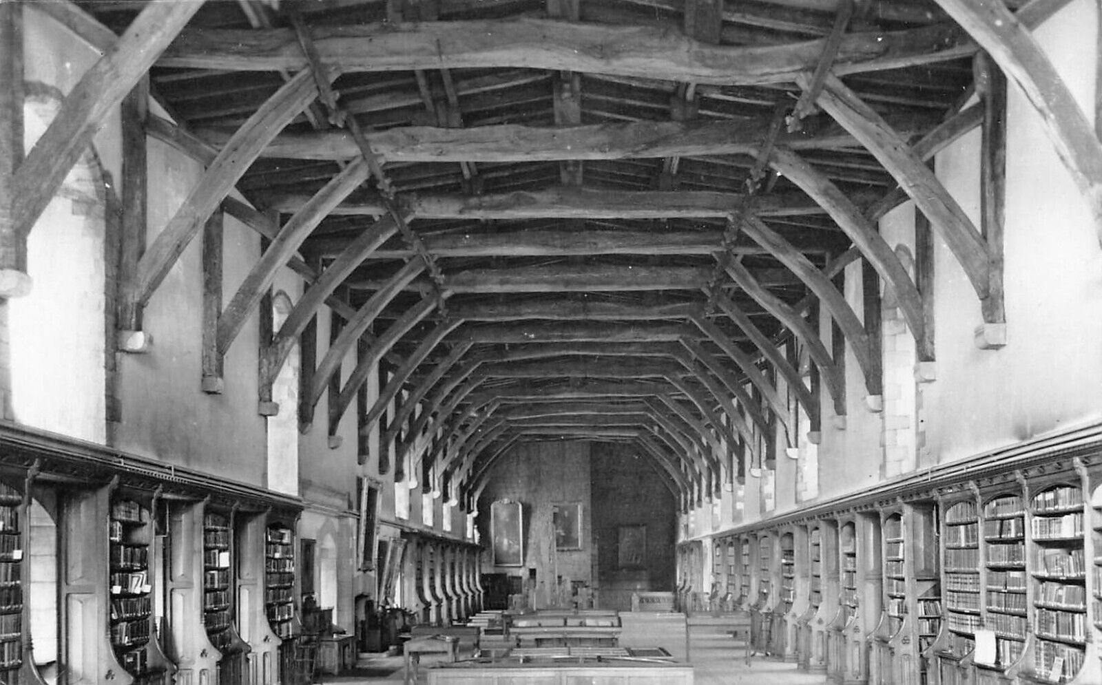 House Clearance - DURHAM CATHEDRAL - MONKS' DORMITORY ~ AN OLD REAL PHOTO POSTCARD #2231284