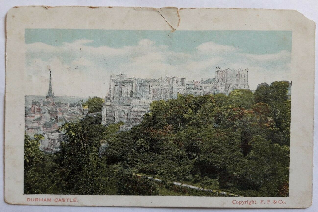 House Clearance - 1 OLD POSTCARD OF DURHAM CASTLE , postally used 1906