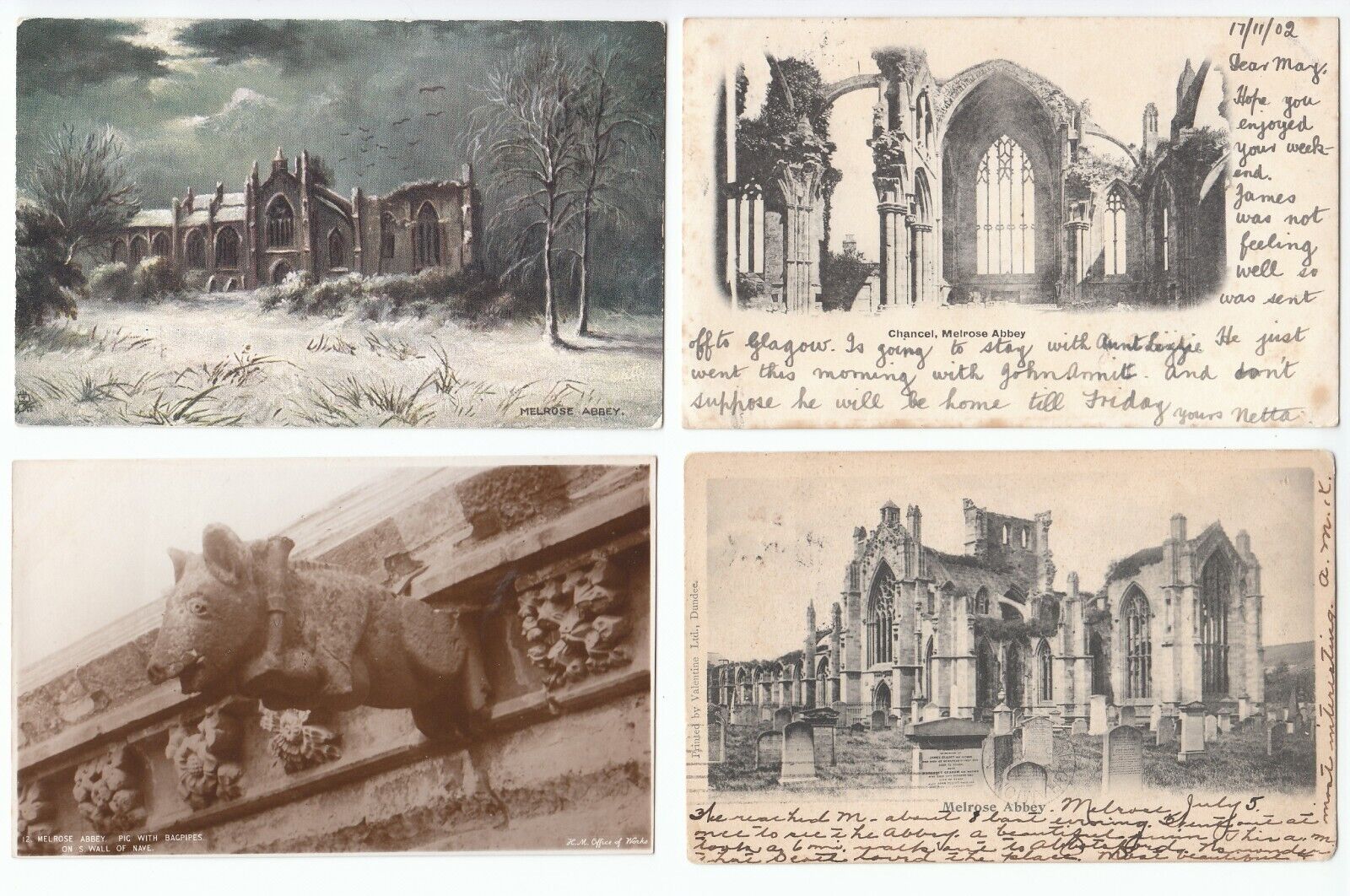 House Clearance - 10 Melrose Roxburgh Roxburghshire Scotland Old Services All Cards Shown (J2)