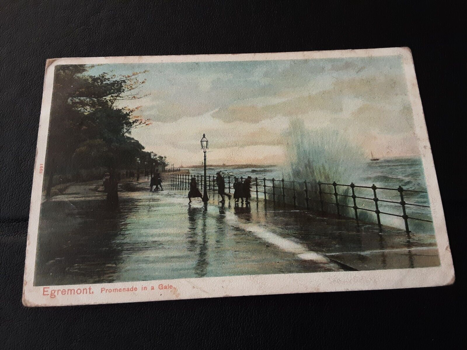 House Clearance - Old Peacock service of Egremont Promenade in a Gale, Cumbria posted 1908