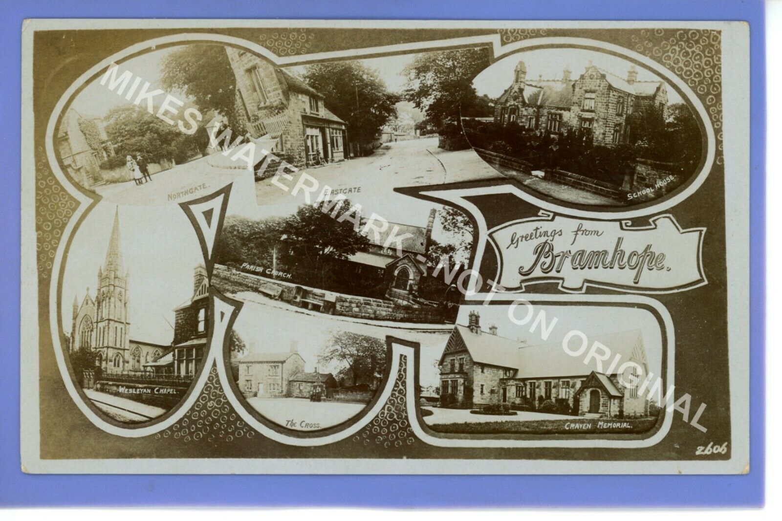 House Clearance - EARLY 1908 BRAMPTON BARNSLEY MULTI-VIEW YORKSHIRE RP PHOTO LOCAL LEEDS POSTCARD