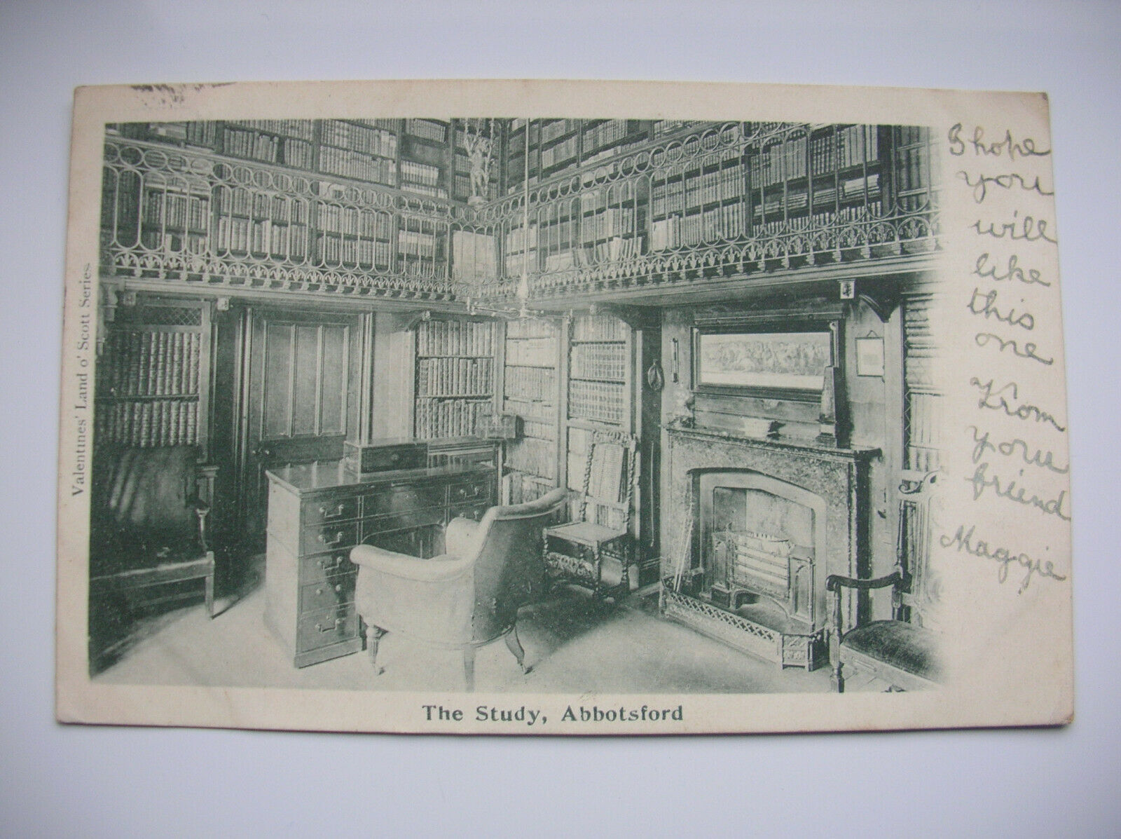 House Clearance - Abbotsford, The Study – Sir Walter Scott.  (1902 - Valentine)