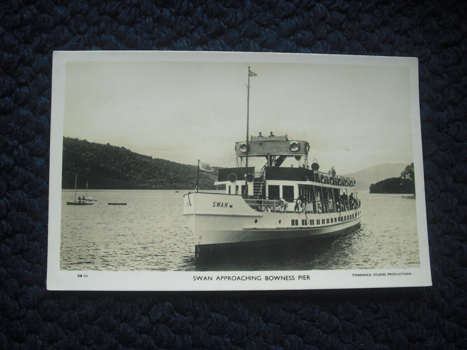 House Clearance - POSTCARD SWAN APPROACHING BOWNESS PIER, CUMBRIA