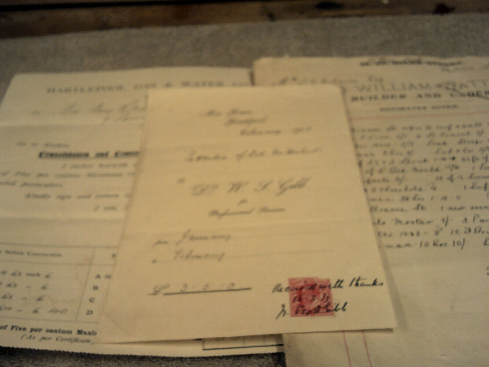 House Clearance - Old Letters, Bill Head, Correspondence, Clitheroe, Hartlepool, Blackburn